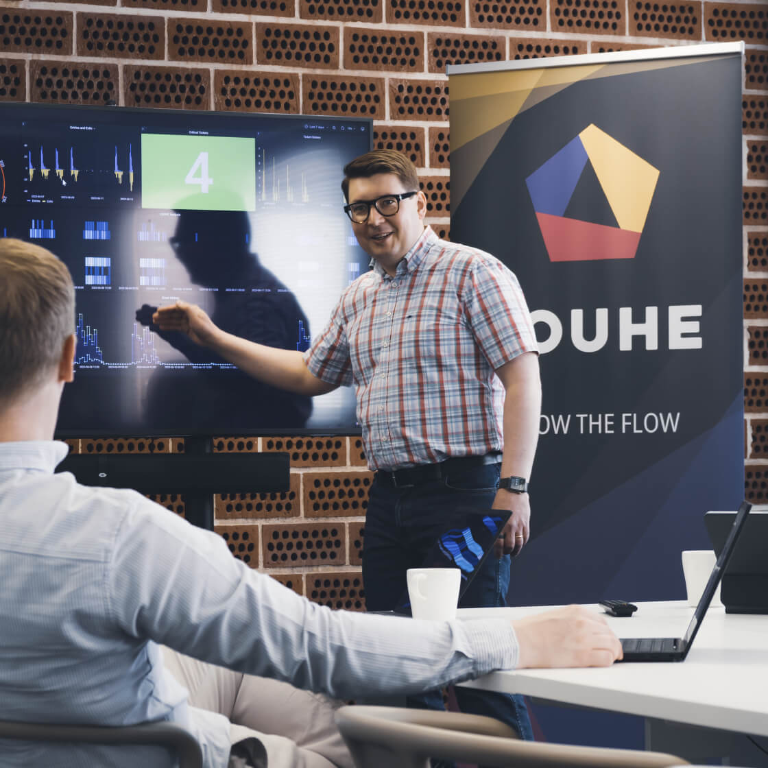 Hannes Huotari giving presentation